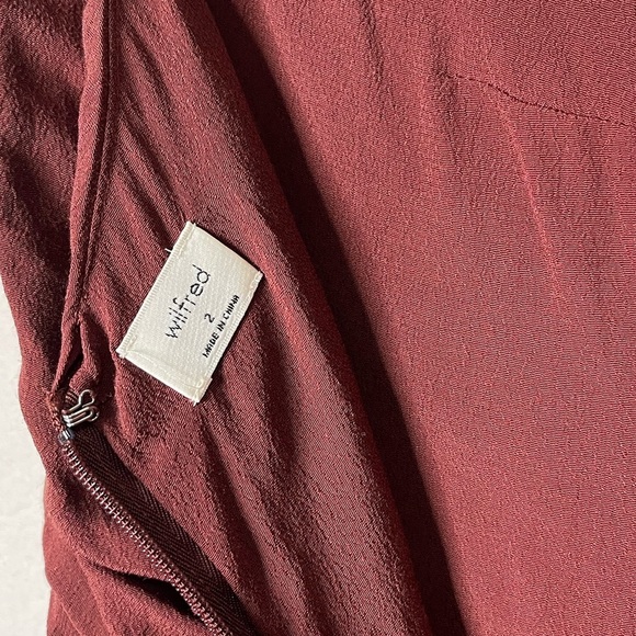 Aritzia Wilfred Veda Ruched Mini Dress Size 2 - Picture 5 of 8